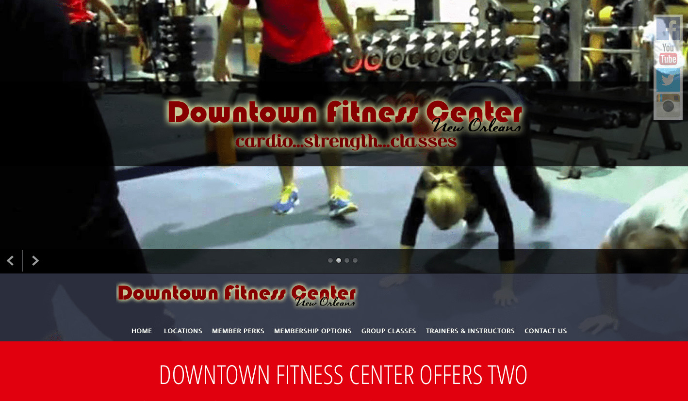 New Orleans gym and fitness center web site design