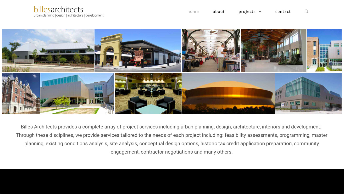 Billes Projects architect website design