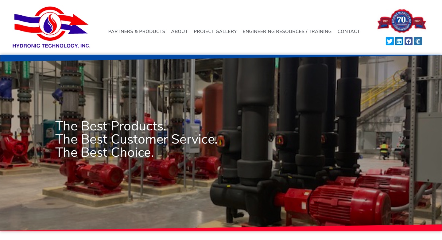 Hydronic Technology Industrial Website Design