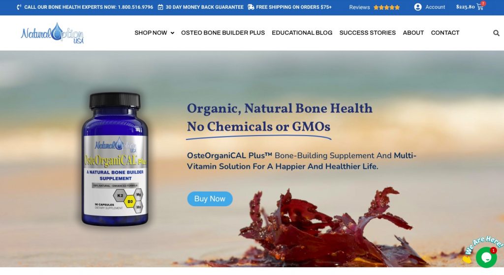 Natural Health Supplements website design