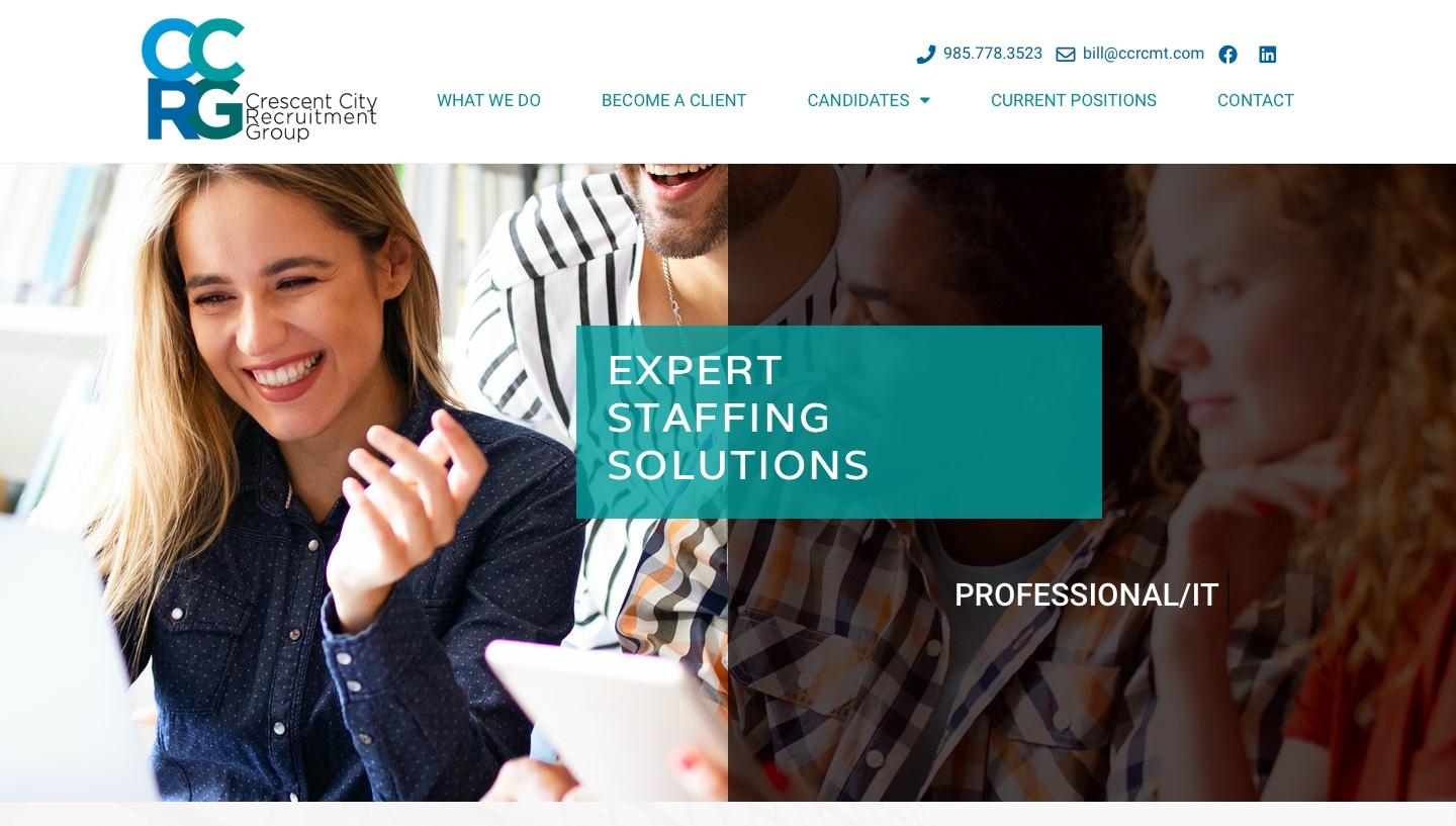 Staffing recruiter website design