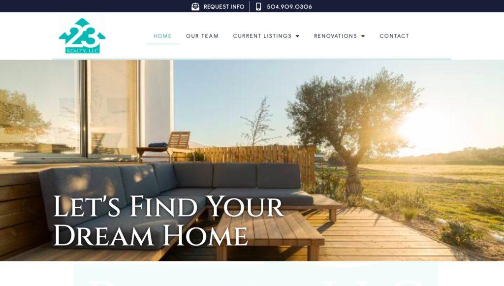 Real Estate Agent web site design new orleans