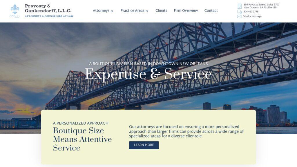 law firm website design - new orleans web designer