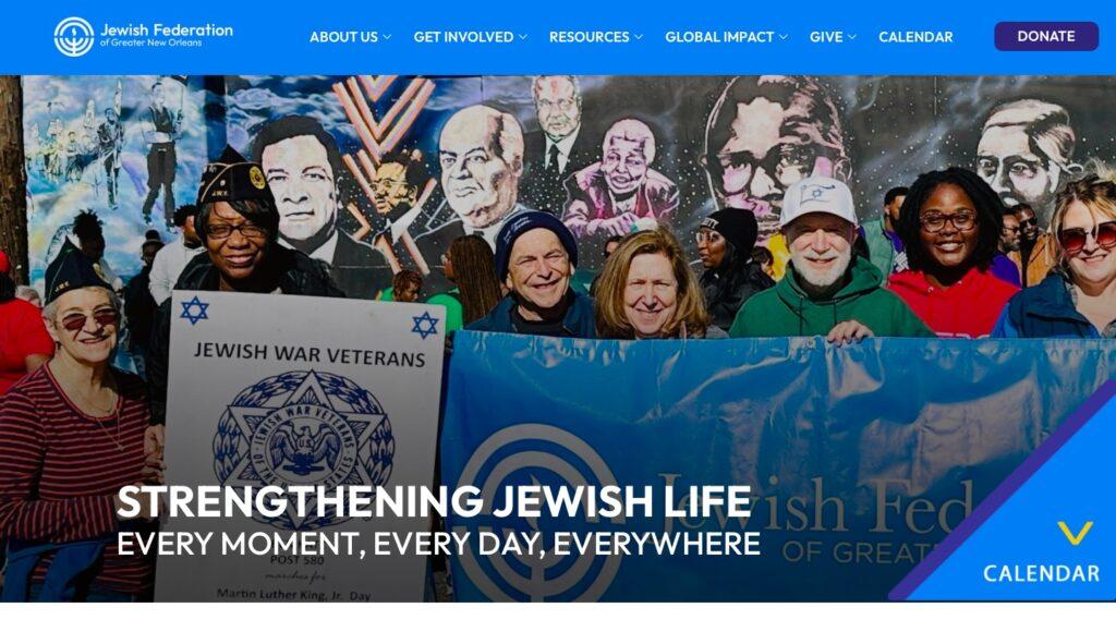 Jewish NOLA website design