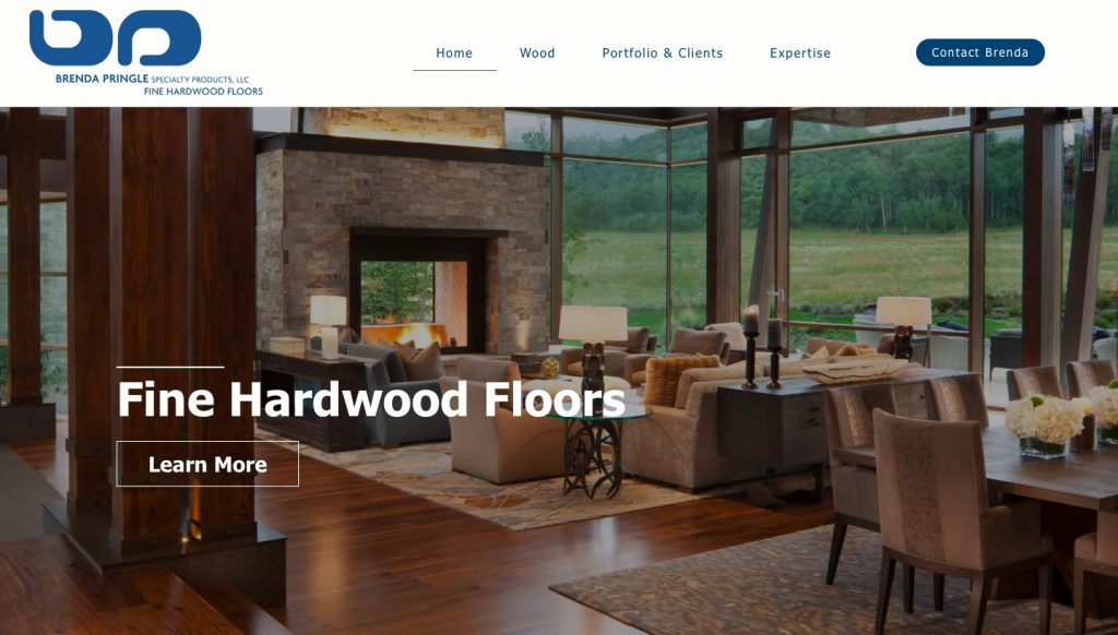 Hardwood Flooring / Interior Design Website Design