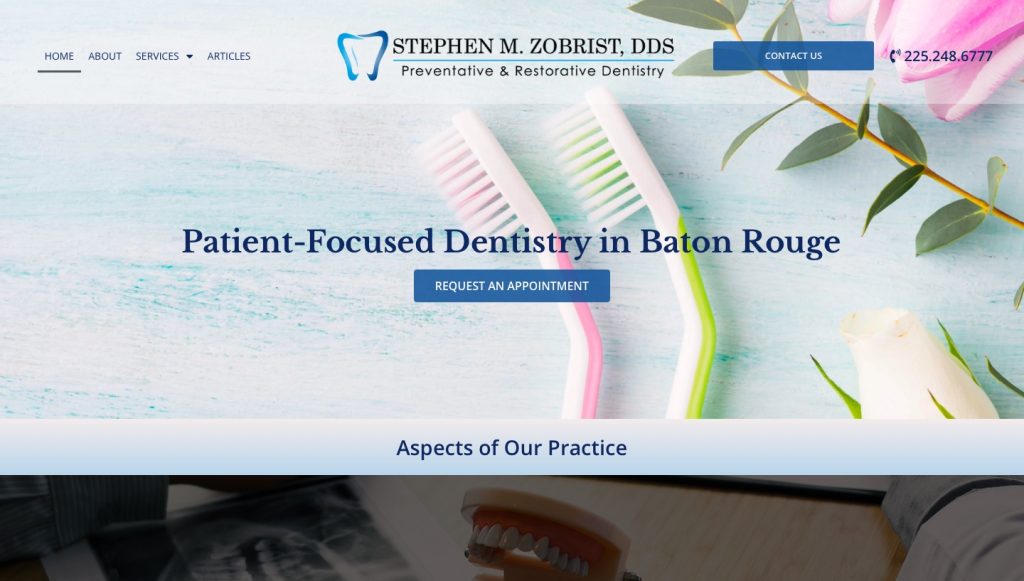 Dentist Website Design - Baton Rouge New Orleans Louisiana