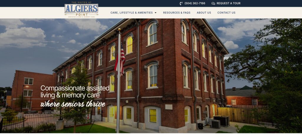 assisted living memory care senior care website design