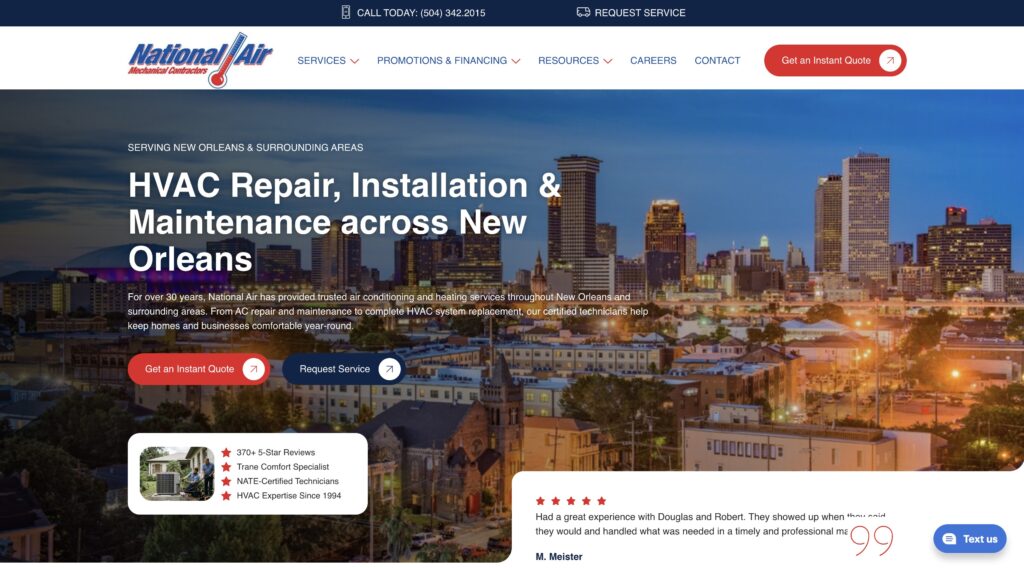 HVAC web design