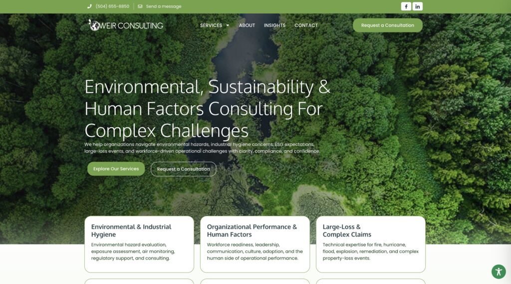 Environmental Consulting website design