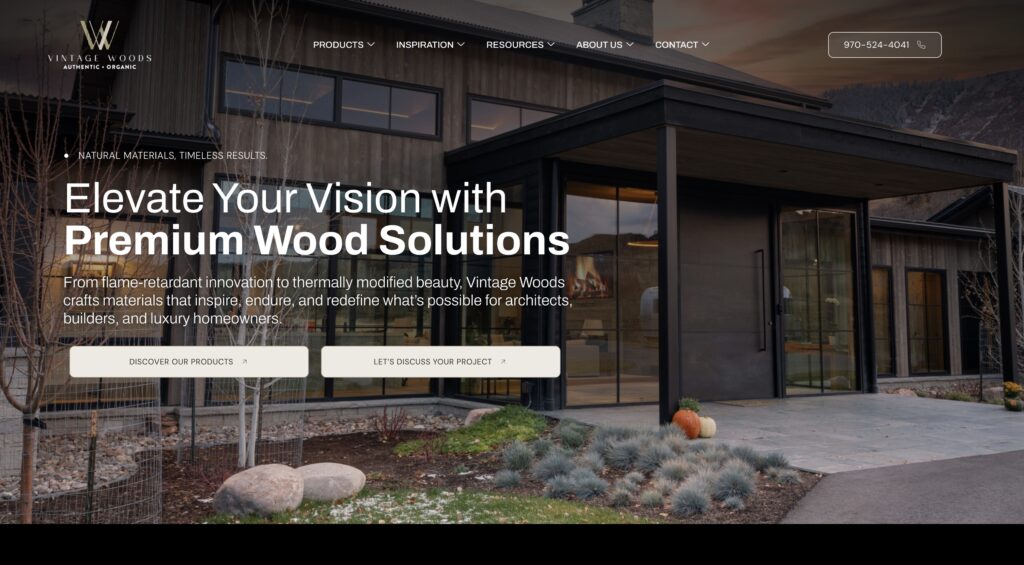 Luxury Wood Website Design